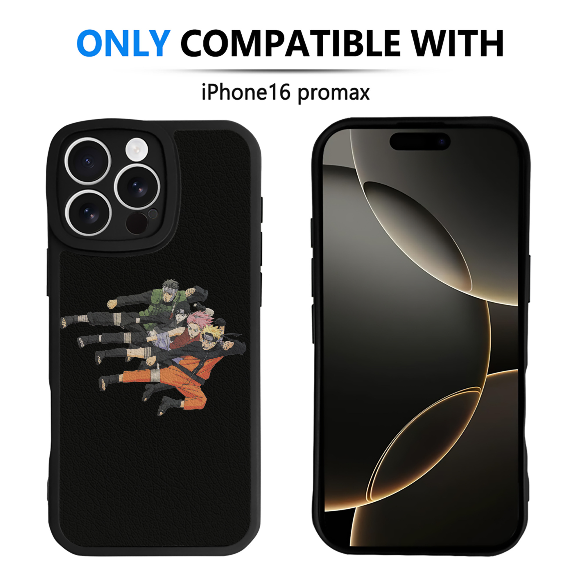 （画像用） NARUTO -ナルト- うずまき ナルト Uzumaki Naruto 【iPhone 16シリーズ対応】シリコンスマホケース（レザー調） 材質：シリコン